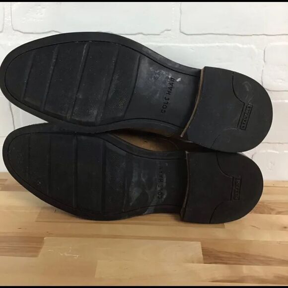 Cole Haan tan distressed leather dress shoes slightly worn leather shoes size 7 - Picture 6 of 14